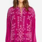 Johnny Was Embroidered Ellen Oversized Velvet Tunic Top XS Photo 0