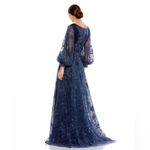 Mac Duggal  Embellished Plunge Neck Puff Sleeve A-Line Gown-‎ NwT Photo 2