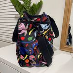 LeSportsac  rare RYAN baby tote carryon monkey printed bag shoulder crossbody Photo 6