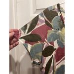 Tahari 100% Linen Floral Short Sleeve Blouse High Low Hem Women’s Size 1X Photo 1