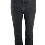 Madewell  Cali Demi-Boot Black Frayed Raw Hem High Rise Cropped Denim Jeans Sz 27 Photo 0