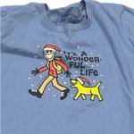 Life is Good ITS A WONDERFUL LIFE CHRISTMAS HOLIDAY BLUE LONG SLEEVE TSHIRT XL Photo 3