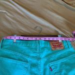 Levi's  Lime Green Rolled Denim Shorts Size 30 Photo 4