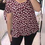 Red Lolly  large oversized floral tie sleeve top Photo 0
