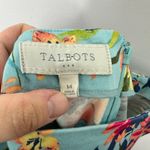 Talbots  Pencil Skirt 14 Blue Floral Tropical Botanical Coastal Resort Chic Photo 1