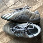 Adidas grey with baby blue three stripe shoe size 5.5 Photo 5