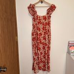 THE GREAT Cascade Dress in Burnt Red Hibiscus Flower Size undefined Photo 4