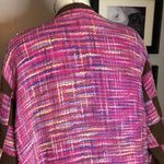 Vintage MOLATO Silk Pink Tweed Patchwork Hippie 70s Maxi Dress Duster Jacket Size M Photo 11