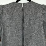 Toccin Colorblock Burnt Orange & Gray Mini Crewneck Dress Puffed Sleeves Size 0 Photo 6