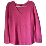 Talbots S4  V-Neck Knit Sweater Ribbed Long Sleeve Casual Pink‎ Medium Photo 0