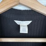 Caslon Women's Black Ribbed Polo Collar Dress Size M Long Sleeve Knee Length Photo 5