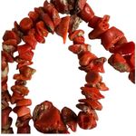 Italian Red Coral Nugget Necklace with Sterling Clasp Photo 5