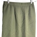 Leslie Fay Vintage  Pencil Skirt S Green Pockets Wool Pleated Button Union Made Photo 3