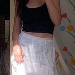 Newport News Vintage 90s y2k boho knee length embroidered white linen skirt π₯ Photo 0