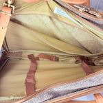 Vintage Hartman leather tweed damask travel rolling luggage suitcase garment bag Gray Photo 10