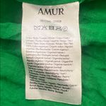 AMUR Martine Mini Dress floral Sz 6 sweetheart neck puff sleeve green Photo 9