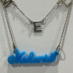 SILVER tone Melanie and MEL charm necklace‎ bundle Photo 0