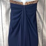 XScape Strapless Beaded Maxi Dress with Fishtail Train Women size 4 Photo 5