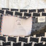 Anthropologie  Postcard black white woven look tunic top or mini dress women's L Photo 3