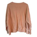 American Eagle AE  AE Big Hug V-Neck Waffle Sweater/Sweatshirt Pink Oversized XS Photo 1