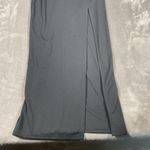 Forever 21  Dress Small Midi Long Sexy Black‎ Bustier Formal Event High Slit Goth Photo 9