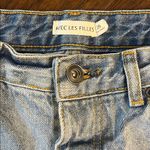 Avec Les Filles  80754 Womens Straight Light Wash Distressed Raw Hem Jeans 26 Photo 1