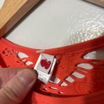 Coral Eyelet Fitted Bodycon Mini Dress Size S Club Wear Photo 4