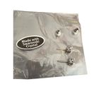 Swavorski Silver Tone Stud Earrings Clear Swarovski Crystal Pierced .25" Across NEW Photo 3