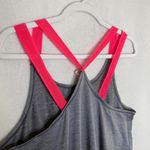 Under Armour  Heat Gear Tank Top Large Gray Sleeveless Workout Racerback Gym Pink Photo 5