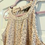 Adrianna Papell Sleeveless Printed Pleated Halter Top Pink Black Size Medium Photo 2