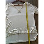 POL Baby Pink Textured Wool Blend Hi-Low V-Neck Long Sleeve Shirt Women’s Small Photo 8