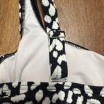 Lands' End Womens Underwire Black White Animal Print Tankini Swim Suit Top Size 6 Photo 4