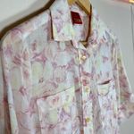 Jantzen VTG Metra  Womens Top Button Down Short Sleeve 100% Cotton Floral Twee Photo 5