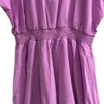 AGQT Women's Medium Purple Tie Front Romper Short Sleeve Casual Photo 9