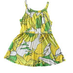 Tibi  NEW YORK 100% Silk Sleeveless Lime Floral Boho Summer Sun Dress Photo 9