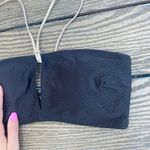 Aerie NWT medium black gold glitter bikini bandeau top swim Photo 2
