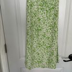 Faithfull the Brand  Juniper Midi Dress Freja Floral Print Green White Sz 4 Photo 3