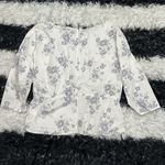 Gap Women’s Floral Print Cotton Peplum Blouse, Large Photo 3