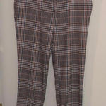 Anthropologie ✅By plaid tartan neutral color career pants trousers light wear Photo 0