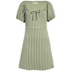 Madewell Jacquard Puff-Sleeve Mini Dress in Gingham Check size small Photo 2