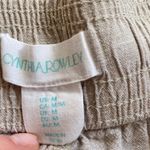 Cynthia Rowley  Linen Rayon Wide Leg Pull On Pants With Pockets Flax Color Photo 1