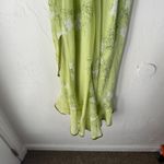 Studio Y Y2k Size 9 Light Green Floral Maxi Dress Spaghetti Strap Ruffle Fairy Photo 10