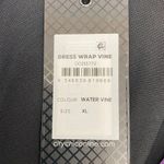 City Chic Wrap Vine Mini Flutter Sleeve Belted Dress: Black Waterlily Vine Photo 14