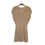 Cupshe  Women's Crochet V Neck Mini Cover Up Beach Resort Dress Sz Small Beige Photo 5