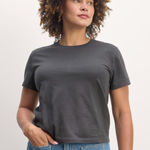 Everlane The Box Cut Tee in Essential Cotton in Graphite, Size X-Small Photo 0