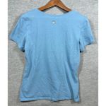 Life is Good Life Is Good Womens Blue T-Shirt "I Like It Here" Graphic Adirondack Chair M Photo 4