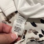 Adrienne  medium women’s sleeveless knee length creme dress animal print lined Photo 8