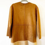 ZARA Faux Fur Ultrasuede Coat Brown Size Small Snap Front Blogger Fave Cozy Photo 11