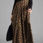 💝2xHP Aline leopard print midi skater dress sz sm Black Photo 1