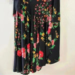 CAbi  Drama Skirt Black Floral‎ Print Black Wrap Midi Style Size Medium Womens Photo 6